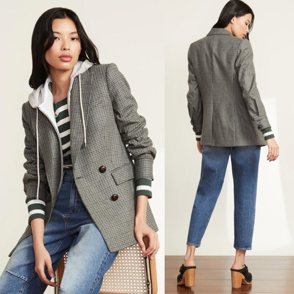 VERONICA BEARD Pyle Houndstooth Dickey Blazer